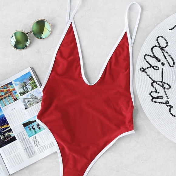 *FLASH SALE* "Roxanne" Red Monokini One Piece - Picture 3 of 5